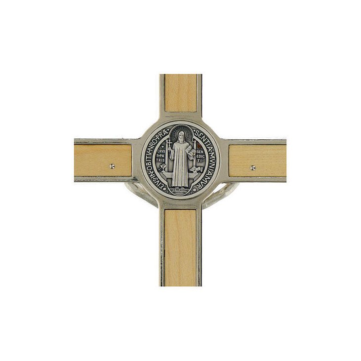 Croix de Saint Benoit - Bois d'érable - 12 cm