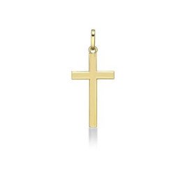 Croix plate 22 mm en or 18 carats