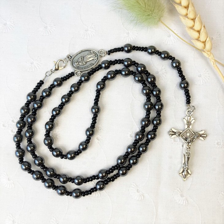 Chapelet Notre Dame de Lourdes - Hématite
