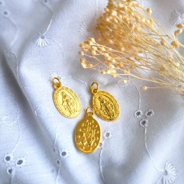 Médaille Miraculeuse festonnée 19 mm - métal doré