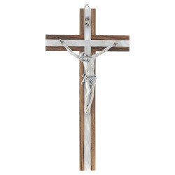 Crucifix en bois & nacre