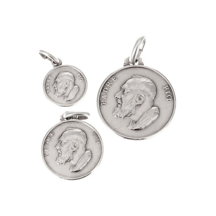Médaille Saint Padre Pio - Argent