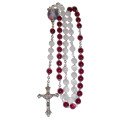 Chapelet Christ Miséricordieux - Blanc & rouge