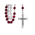 Chapelet Christ Miséricordieux - Blanc & rouge
