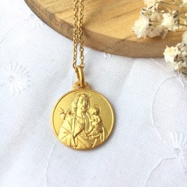 Médaille Saint Joseph - plaqué or