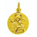 Médaille Notre Dame du Perpétuel Secours 18 mm - plaqué or