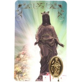 Carte de prière avec poinçon - Vierge Noire