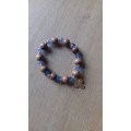 Bracelet semi cristal et grains bois