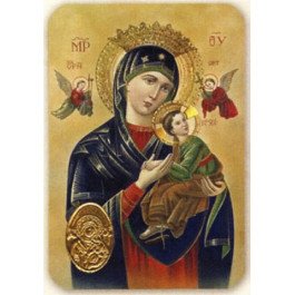 Carte de prière avec poinçon - Vierge du Perpétuel Secours