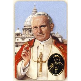 Carte de prière avec poinçon - Jean Paul II