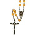 Chapelet Vierge Marie - Résine Ambre