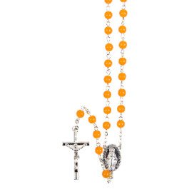 Chapelet Vierge Marie - Résine Ambre