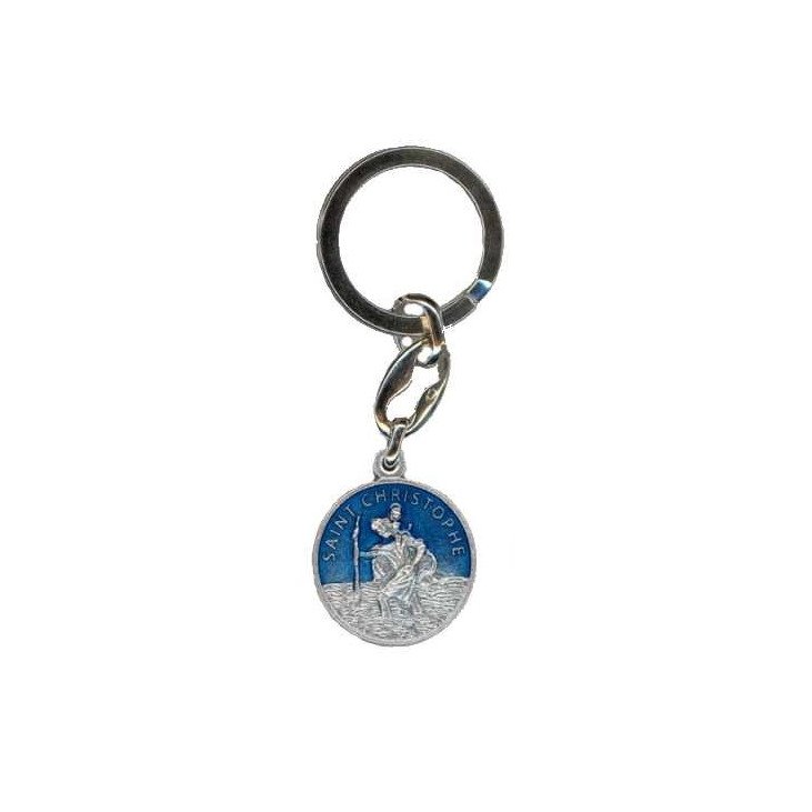 porte-cles-saint-christophe-metal-argente-bleue