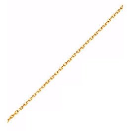 Chaine maille forçat diamanté 0.8 mm en or 18 carats - 40 cm
