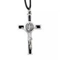 Croix Saint Benoît émaillée 3,5 cm - avec cordon
