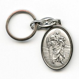 Porte-clé Saint Christophe, objets religieux catholiques - Boutique
