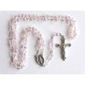 Chapelet Vierge Miraculeuse - Strass rose