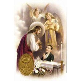 Carte de prière avec poinçon - Communiant