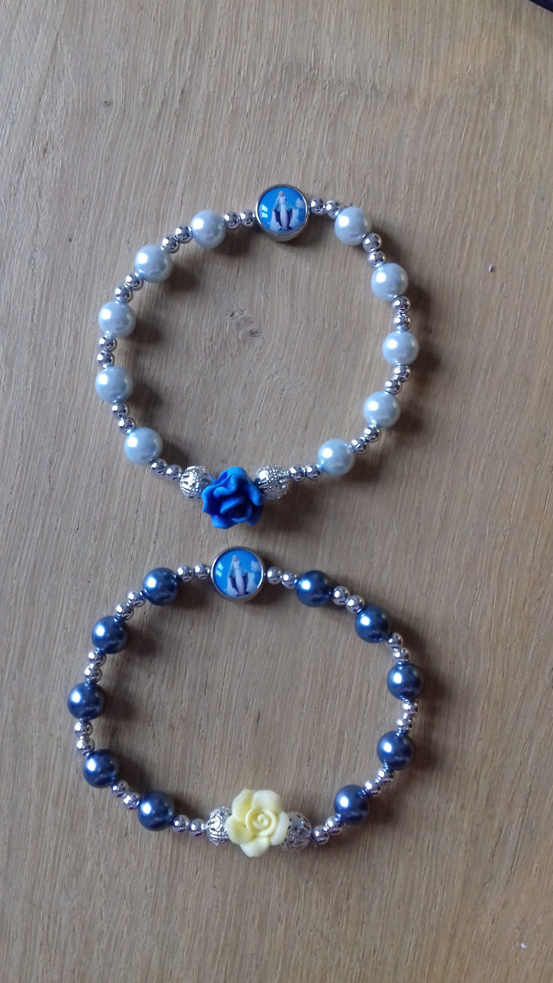 Bracelet Vierge Miraculeuse - bleu