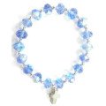 Bracelet religieux en cristal bleu