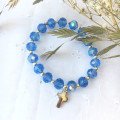 Bracelet religieux en cristal bleu