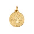 Médaille Saint Christophe 18 mm - plaqué or