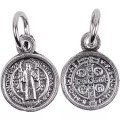 Médaille Saint Benoit - métal argenté - 10 mm