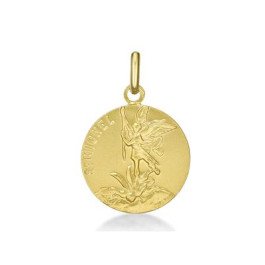 Médaille Saint Michel Archange 15 mm en or 18 carats