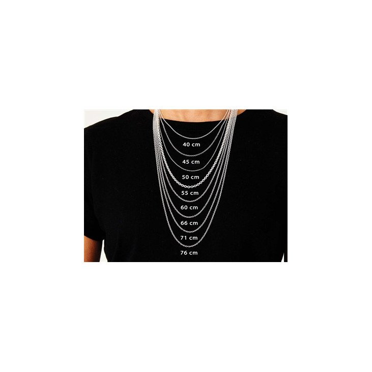 Chaîne maille forçat 1.9 mm - 55 cm - Argent