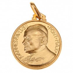 Médaille Saint Jean Paul II - or 18 carats