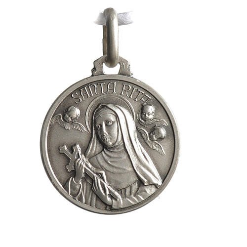 Médaille Sainte Rita portrait - argent