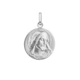 Médaille du Christ en Argent Massif - 18 mm
