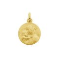 Médaille de la Vierge à l'Enfant de Botticelli 18 mm - plaqué or
