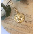 Médaille de la Vierge couronnée 20 mm - plaqué or