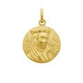 Médaille de la Vierge couronnée 20 mm - plaqué or