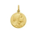 Médaille de la Vierge suppliante 18 mm - plaqué or