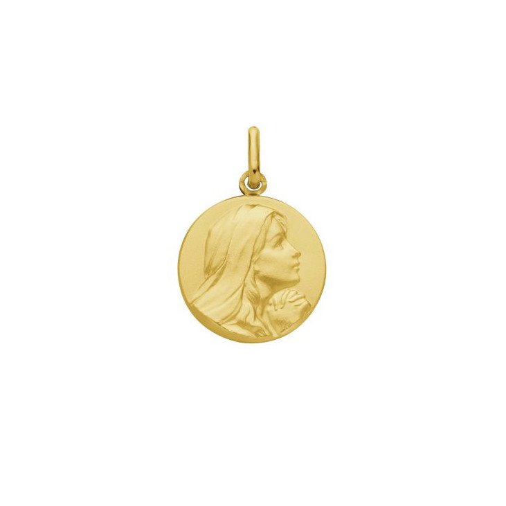 Médaille de la Vierge suppliante 18 mm - plaqué or