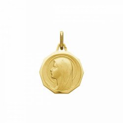 Médaille de la Vierge Marie avec bord - plaqué or