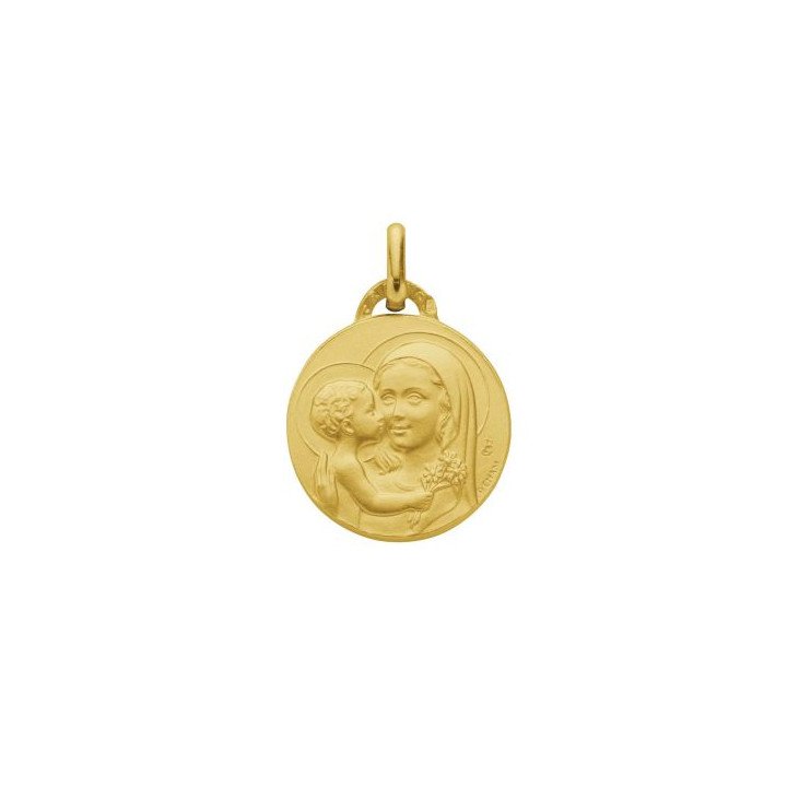 Médaille de la Vierge de Tendresse 18 mm - plaqué or