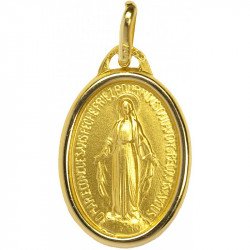 Médaille Miraculeuse bord épais - or 18 carats