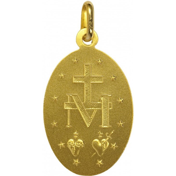 Médaille Miraculeuse bord fin - or 18 carats