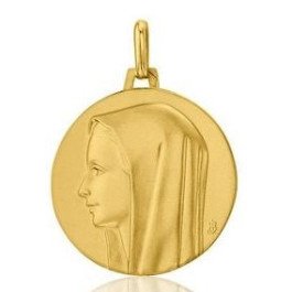 Médaille de la Vierge souriante en or 18 carats