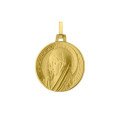 Médaille Vierge Marie Byzantine 18 mm en or 18 carats