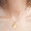 Médaille Vierge Marie Byzantine 18 mm en or 18 carats