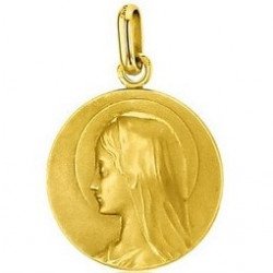 Médaille de la Sainte Vierge 18mm profil - or 18 carats