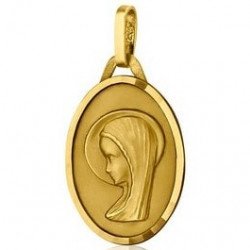 Médaille de la Vierge ovale 17mm - or 18 carats