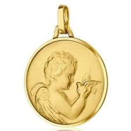 Médaille de l'Ange à la colombe en or 18 carats
