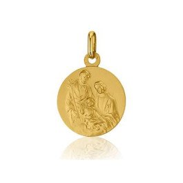Médaille Sainte Famille 18 mm en or 18 carats