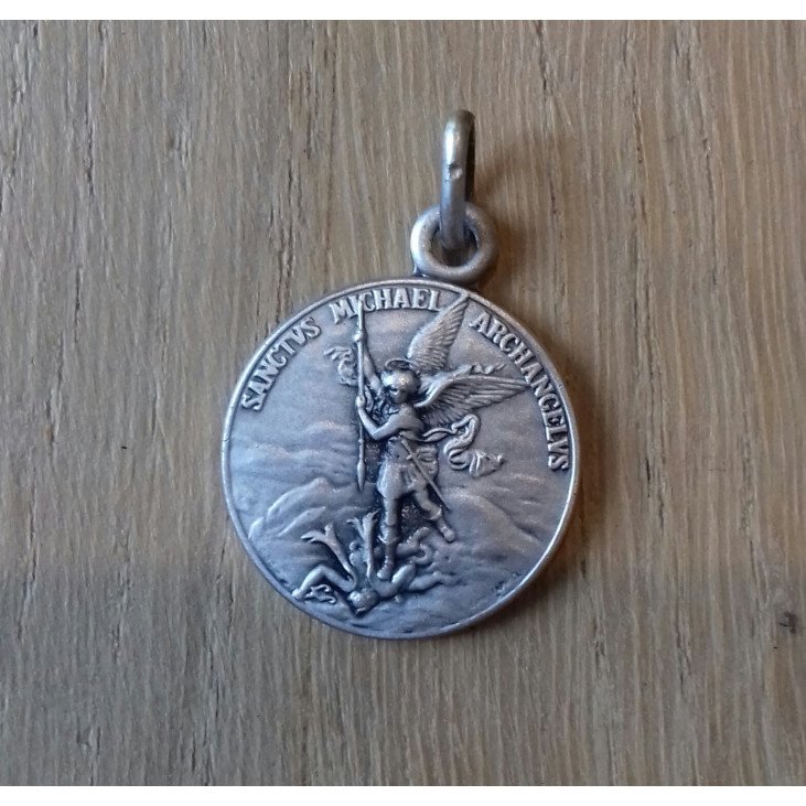 Médaille Saint Michel - argent 18 mm