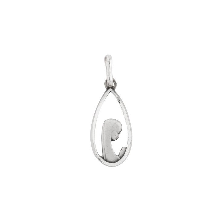 Médaille de la Vierge priante ajourée - argent